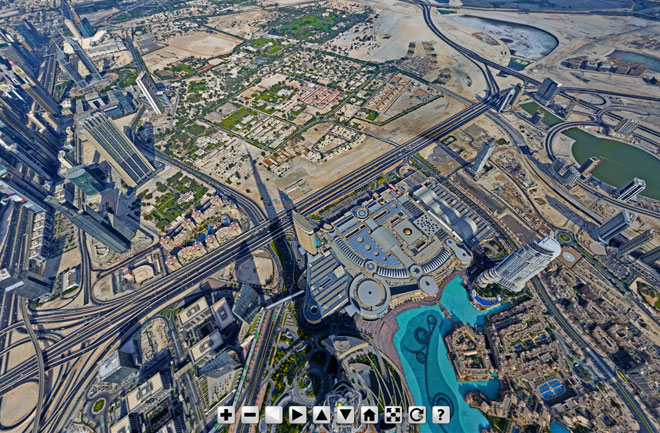 Interact with Panoramic Pic from Tallest Building